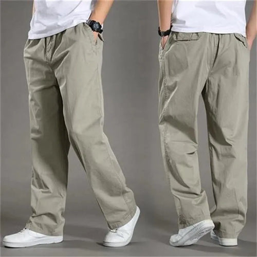 Classic Comfort 100% Cotton Relaxed Pants Combo  Grey & Black