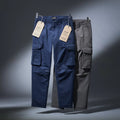 Crowd Favourite Cargos 100% Cotton Relaxed Cargo Pants Combo  Navy Blue & Graphite Grey